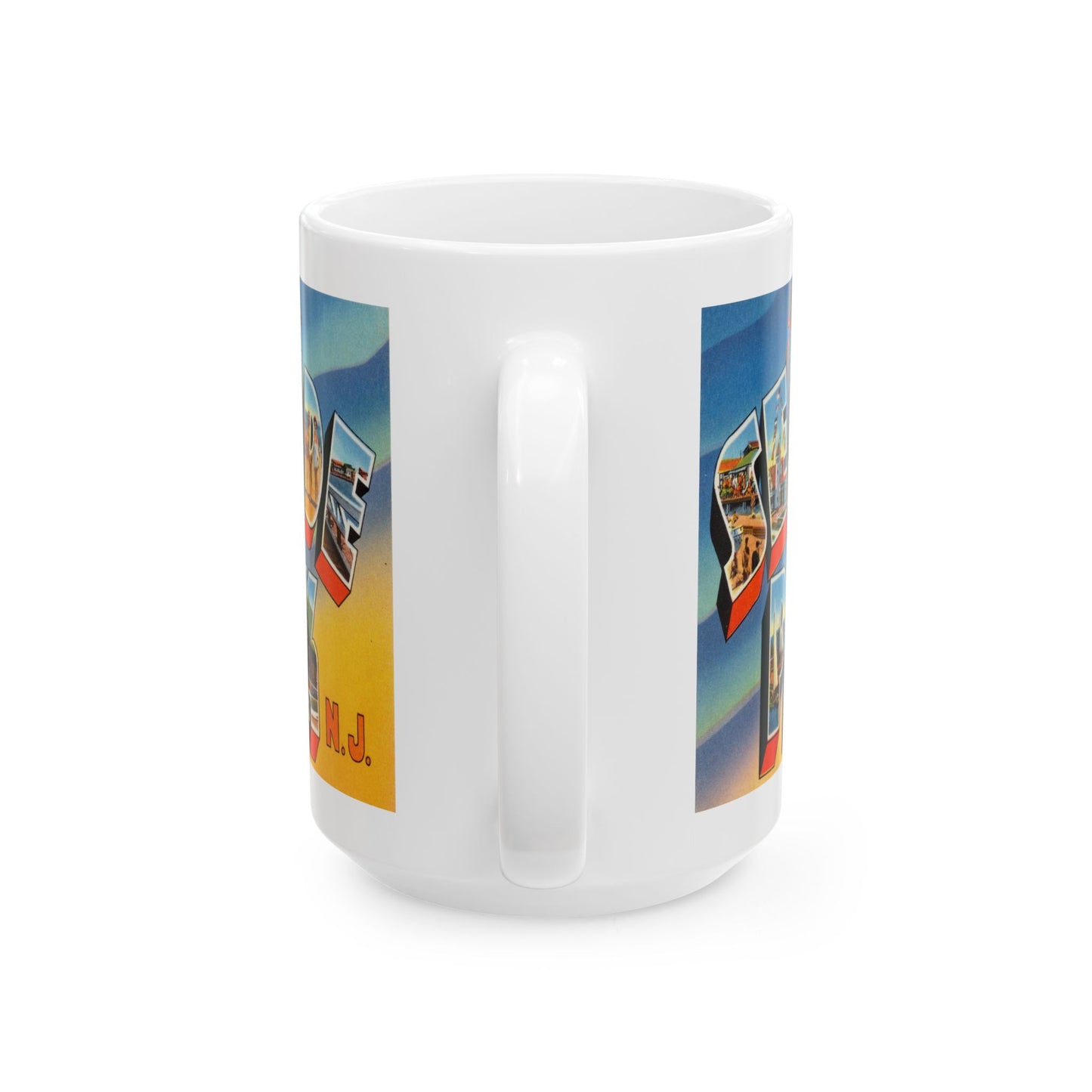 Memebly Vintage Greetings from Seaside Park NJ New Jersey Coffee Mug