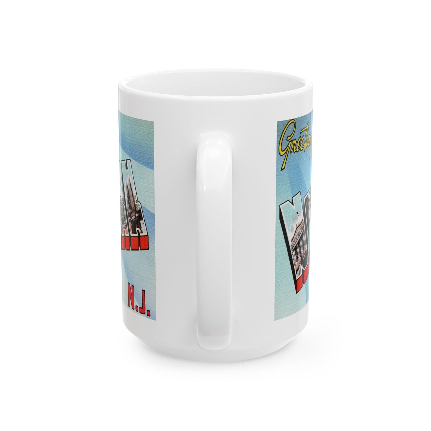 Memebly Vintage Greetings from Newark NJ New Jersey Coffee Mug