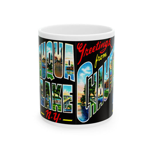 Memebly Vintage Greetings from Chautauqua Lake NY New York Coffee Mug