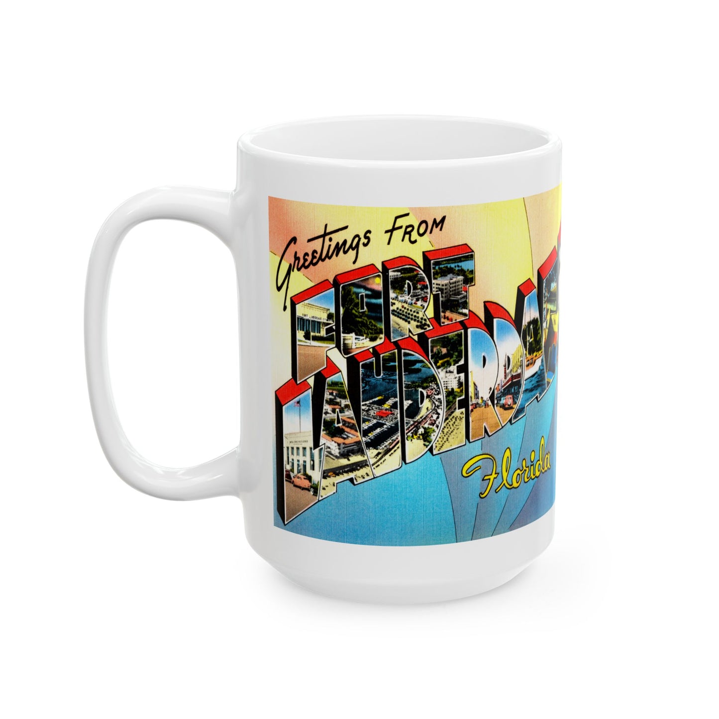 Memebly Retro Greetings from Fort Lauderdale FL Florida Coffee Mug