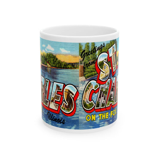 Memebly Vintage Greetings from Saint Charles IL Coffee Mug