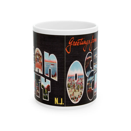 Memebly Scenic Retro Greetings from Ocean City NJ New Jersey Coffee Mug