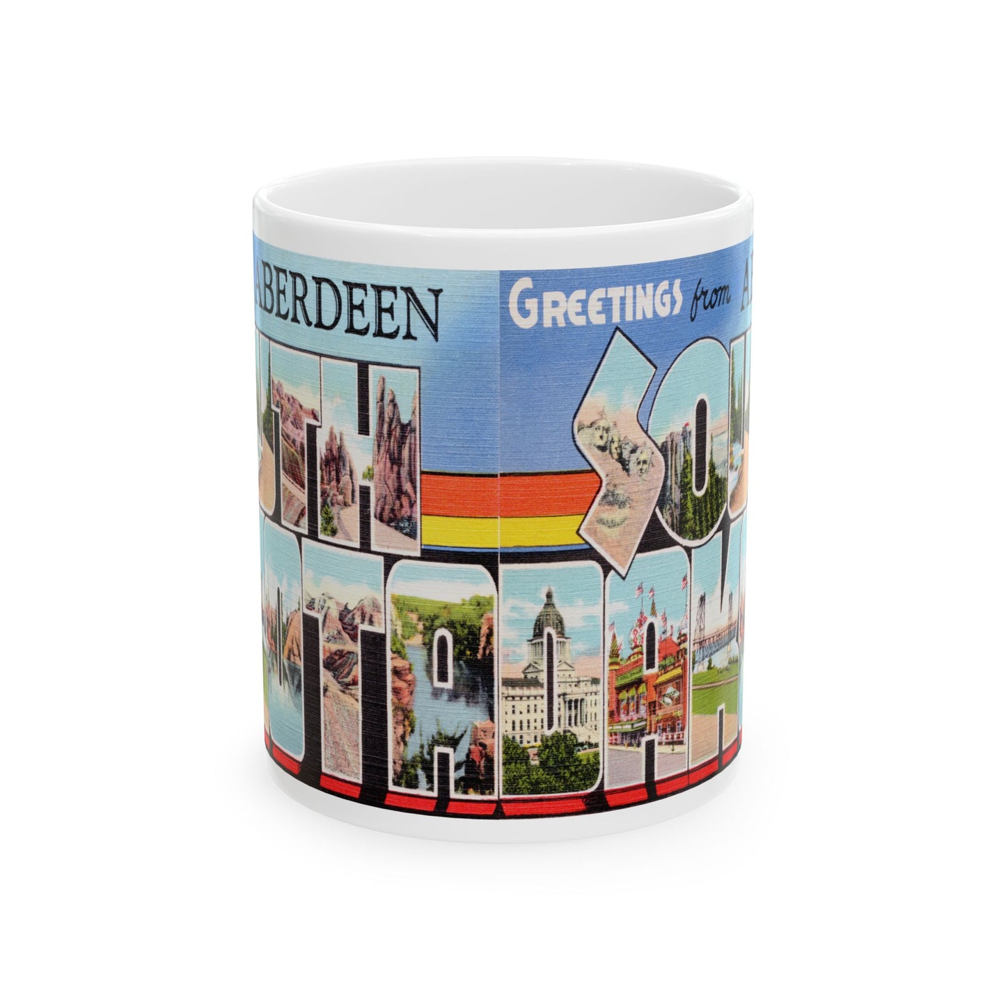 Memebly Retro Greetings from Aberdeen SD South Dakota Coffee Mug