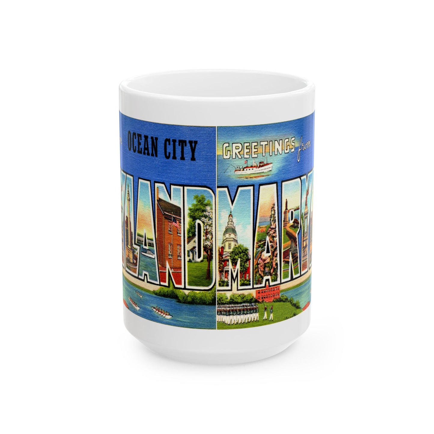 Memebly Vintage Greetings from Ocean City MD Maryland Coffee Mug