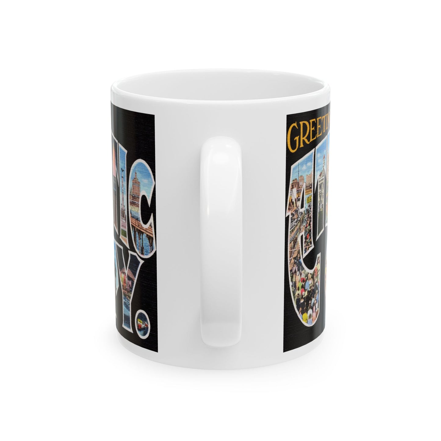 Memebly  Retro Attractions Greetings from Atlantic City NJ New Jersey Coffee Mug