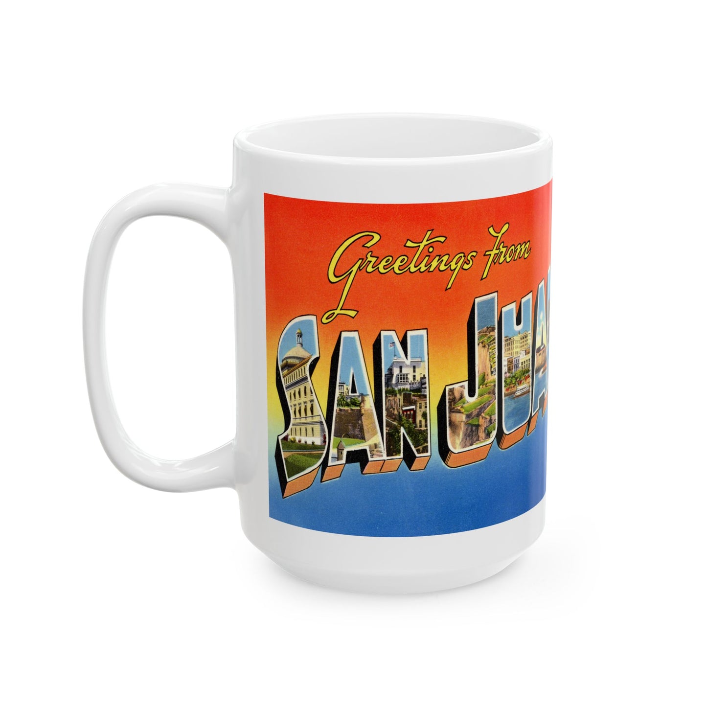 Memebly Vintage Greetings from San Juan Puerto Rico Coffee Mug