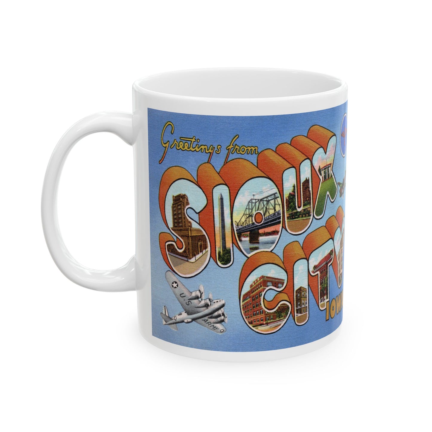 Memebly Scenic Vintage Greetings from Sioux City IA Coffee Mug