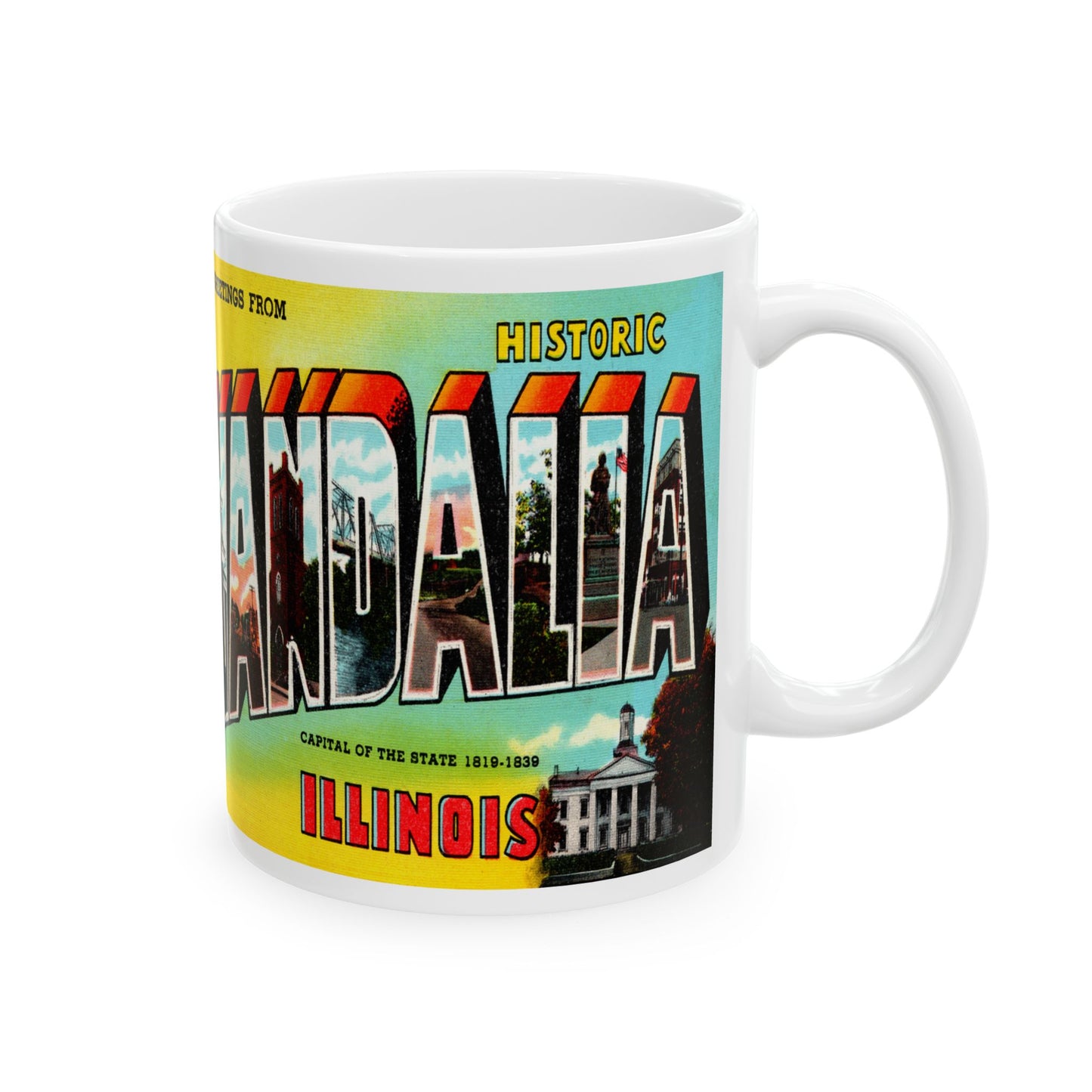 Memebly Vintage Greetings from Vandalia IL Coffee Mug