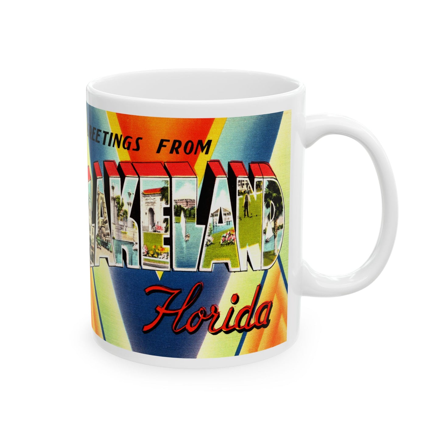 Memebly Retro Greetings from Lakeland FL Florida Coffee Mug