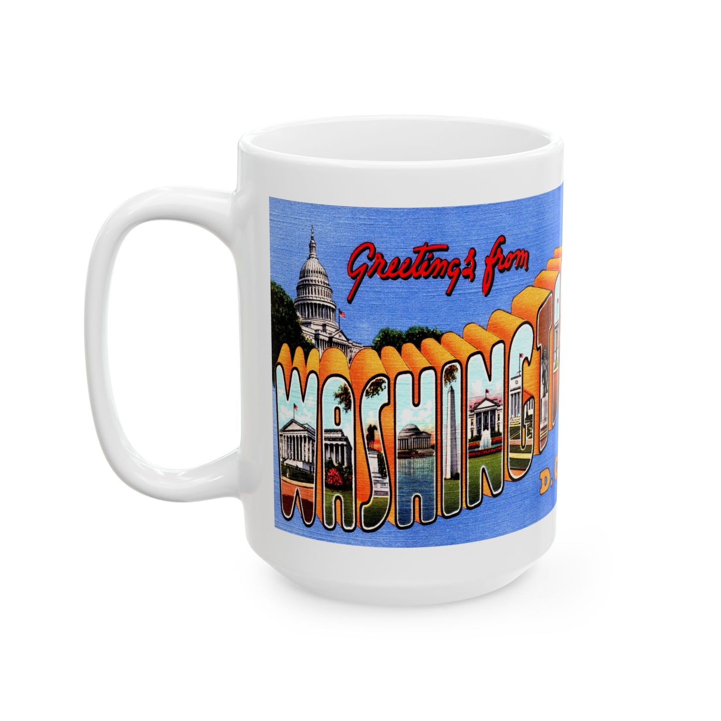 Memebly Vintage Greetings from Washington DC  Coffee Mug