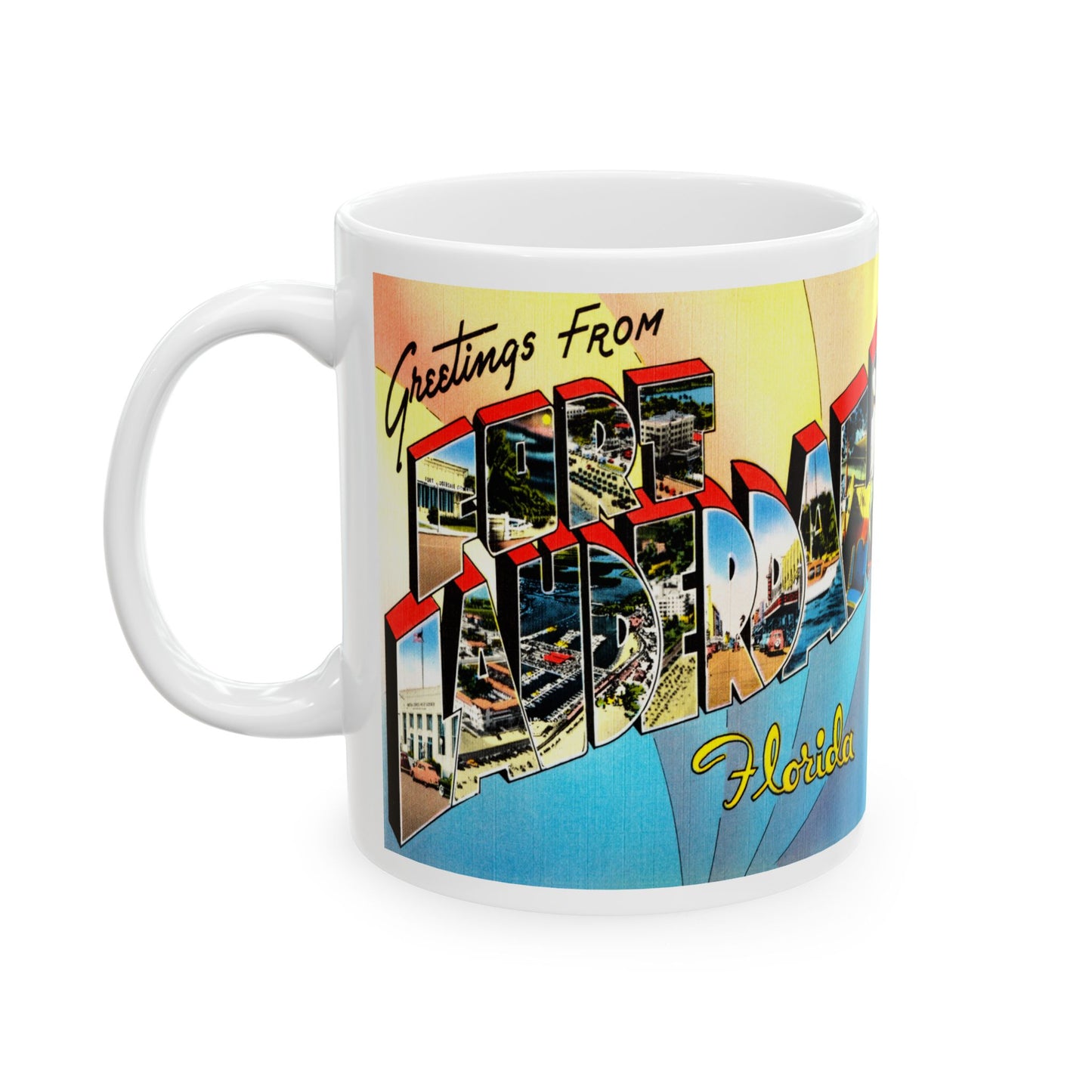 Memebly Retro Greetings from Fort Lauderdale FL Florida Coffee Mug