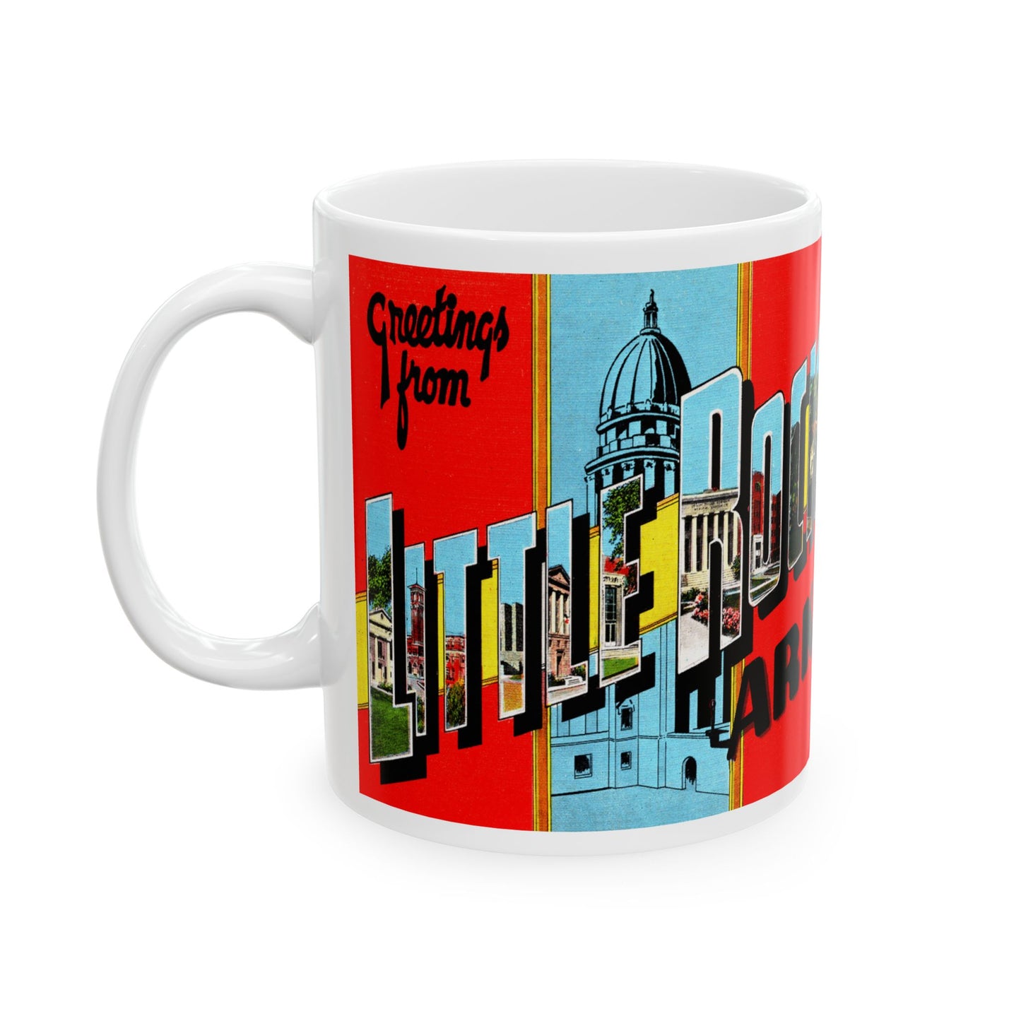 Memebly Vintage Greetings from Little Rock Capital  AR Arkansas Coffee Mug