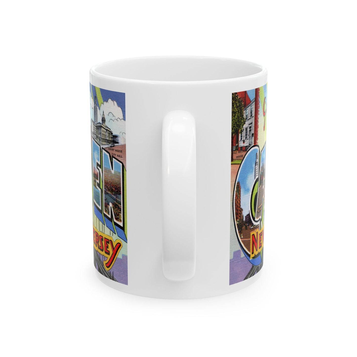 Memebly Vintage Greetings from Camden NJ New Jersey Coffee Mug