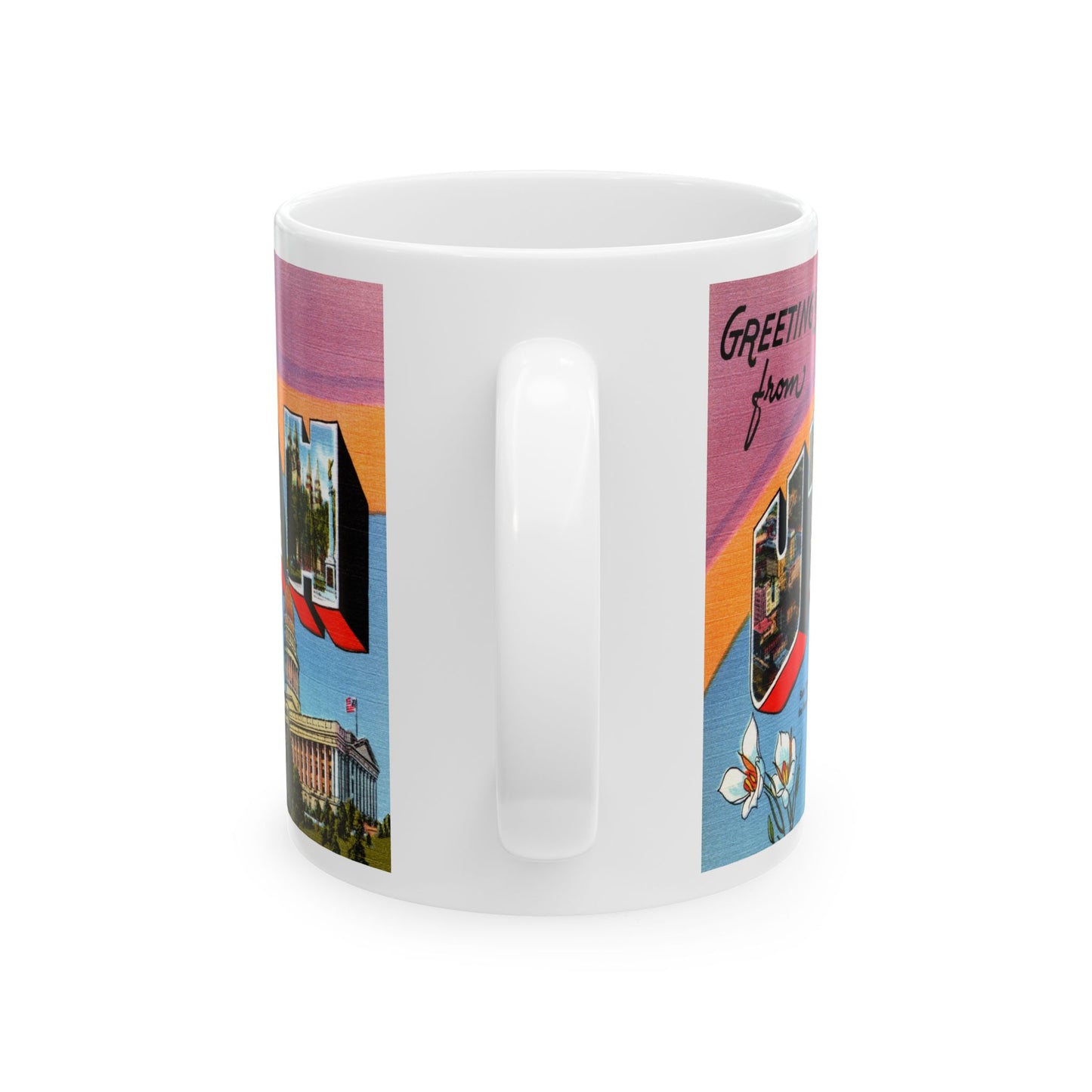 Memebly Vintage Deco Greetings from Utah UT Coffee Mug