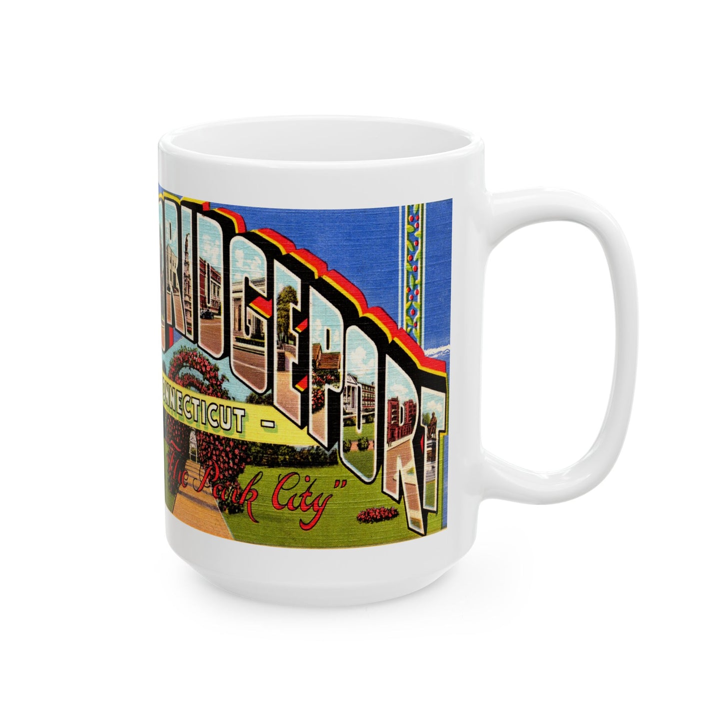 Memebly Retro Greetings Bridgeport CT Connecticut Coffee Mug