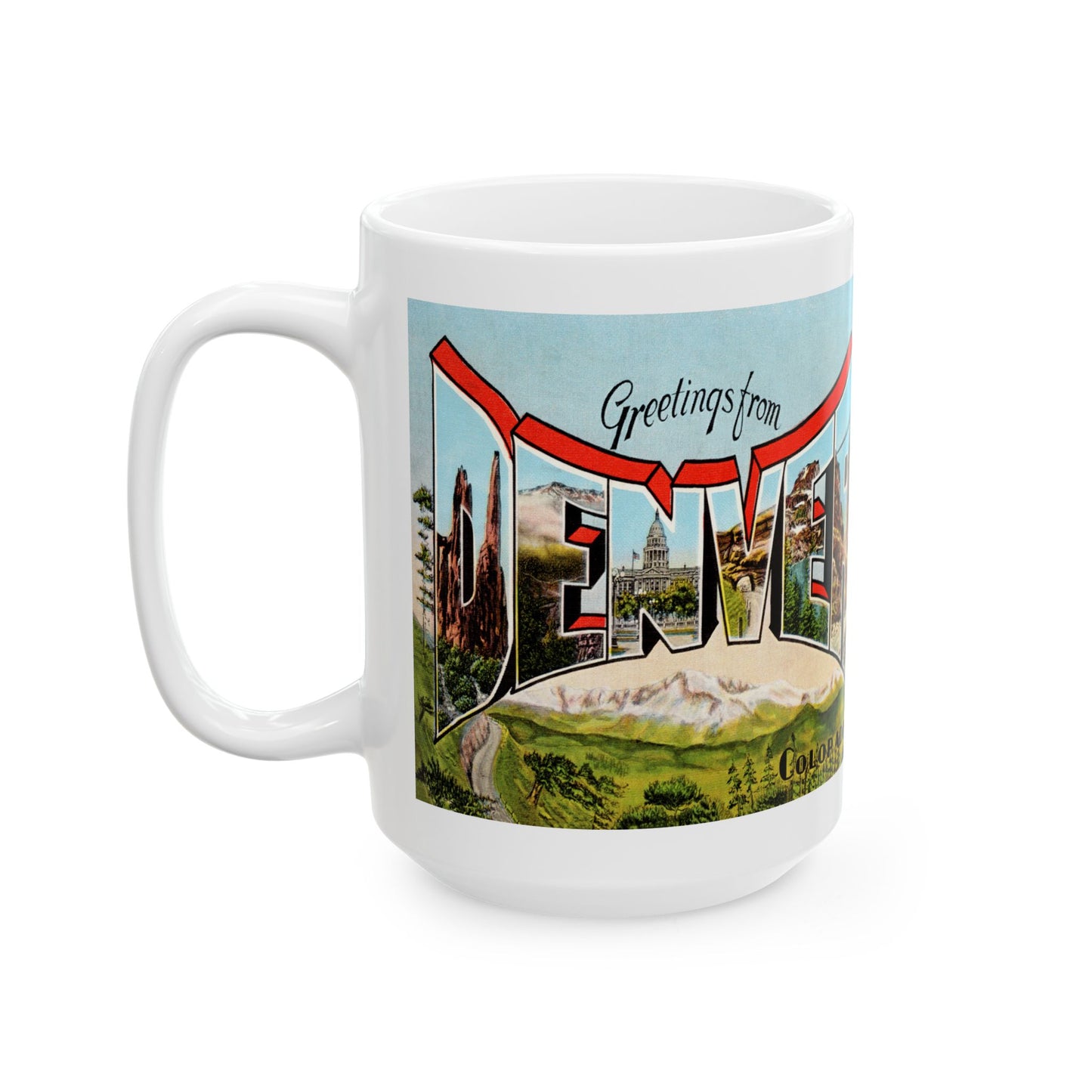 Memebly Retro Greetings from Denver CO Colorado Coffee Mug