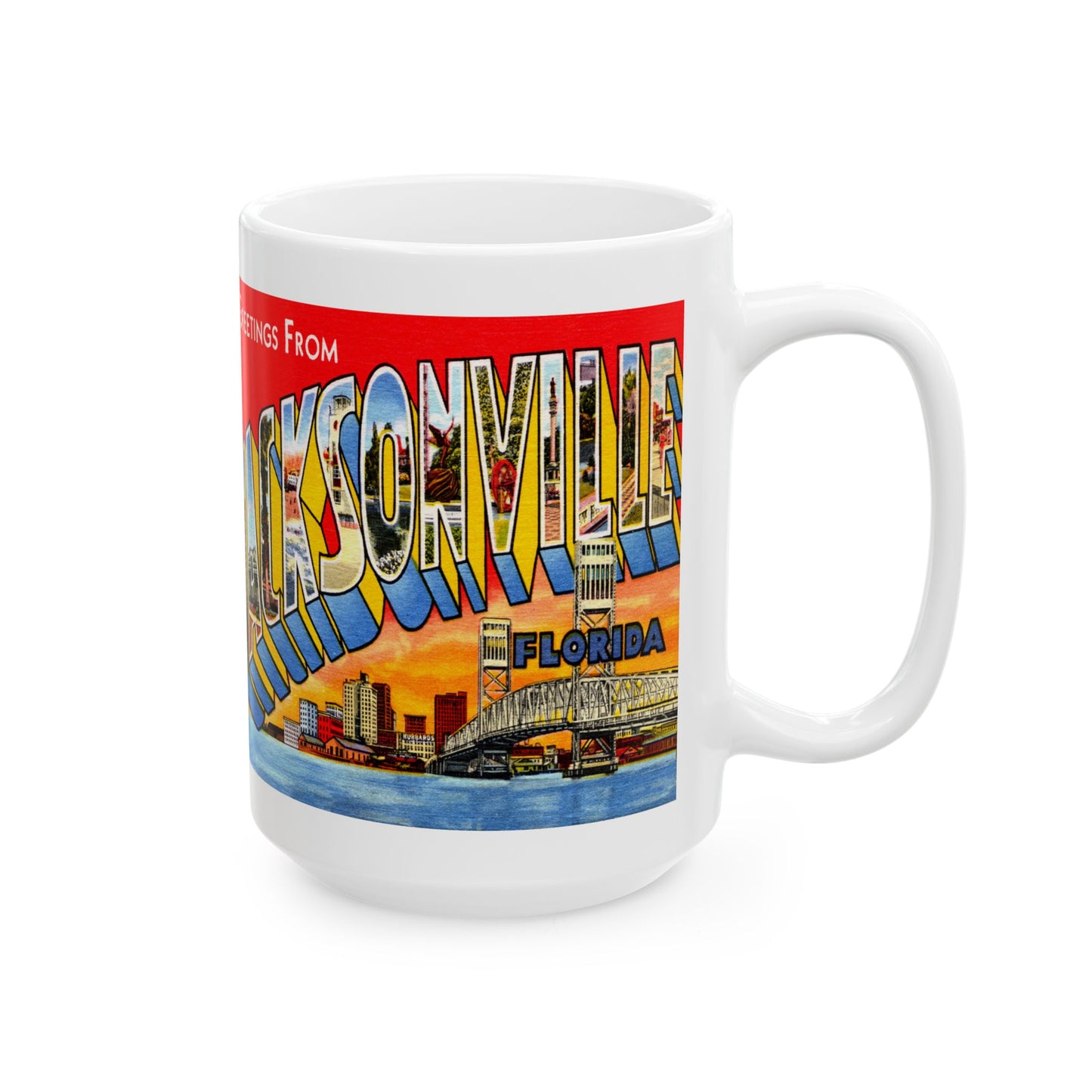 Memebly Deco Greetings from Jacksonville FL Florida Coffee Mug