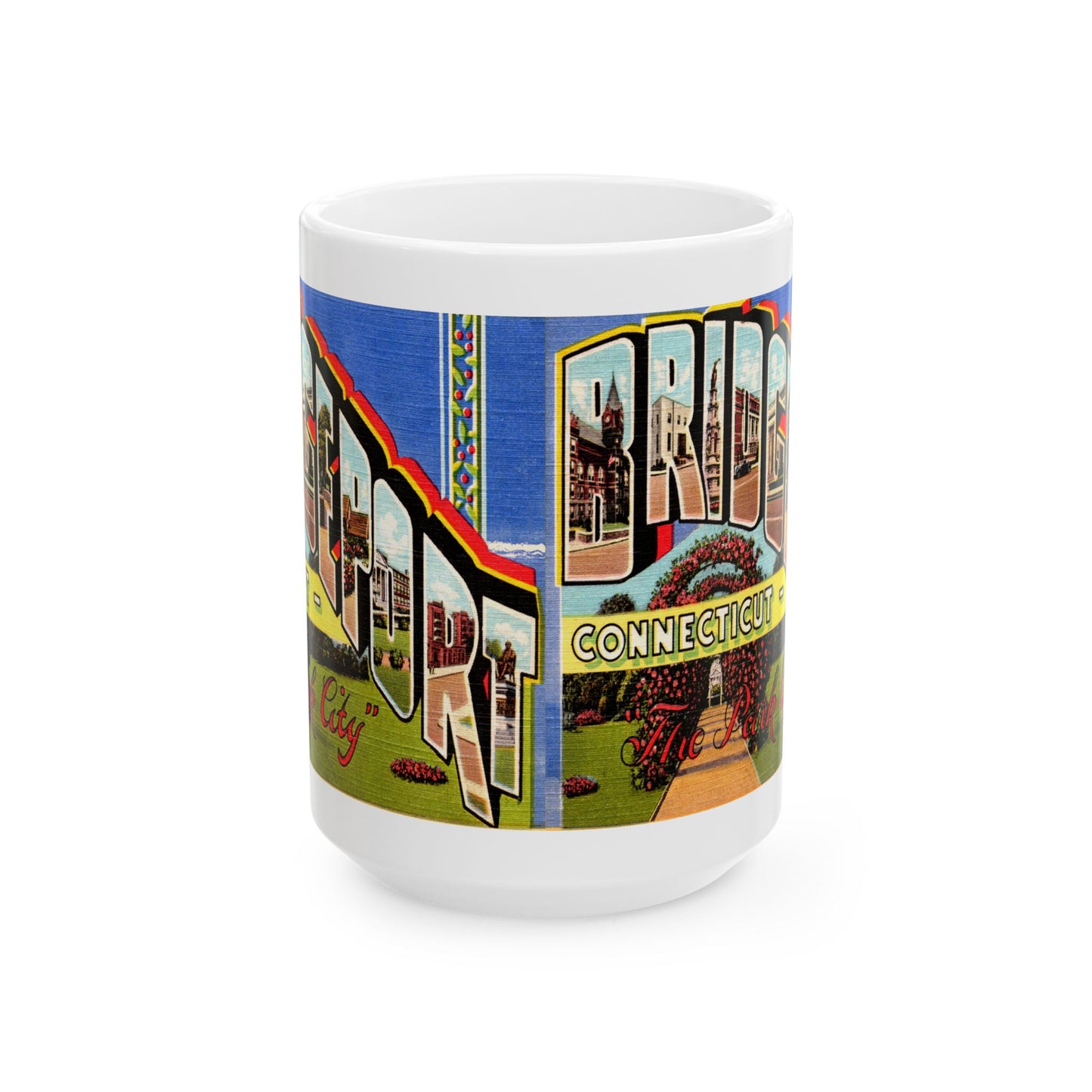 Memebly Retro Greetings Bridgeport CT Connecticut Coffee Mug