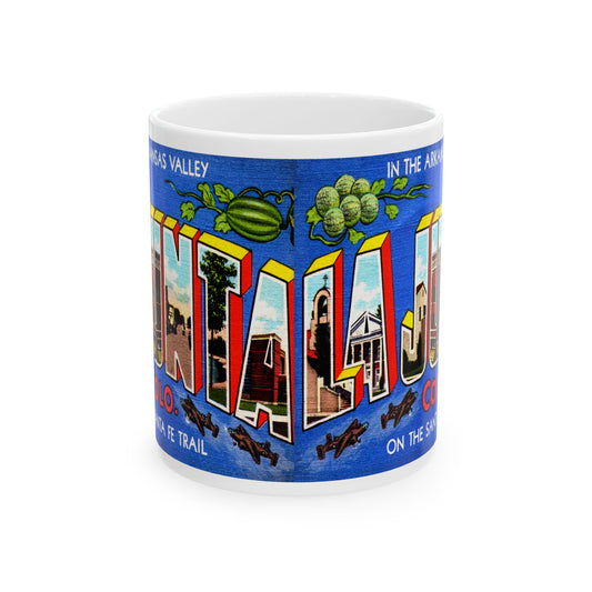 Memebly Vintage Greetings from La Junta CO Colorado Coffee Mug