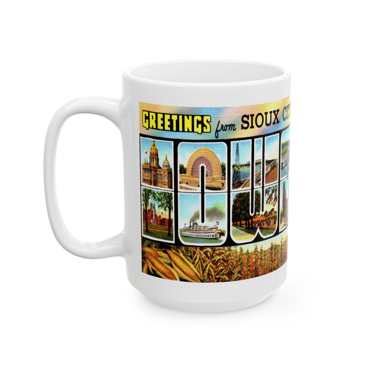 Memebly Retro Greetings from Sioux City IA Coffee Mug