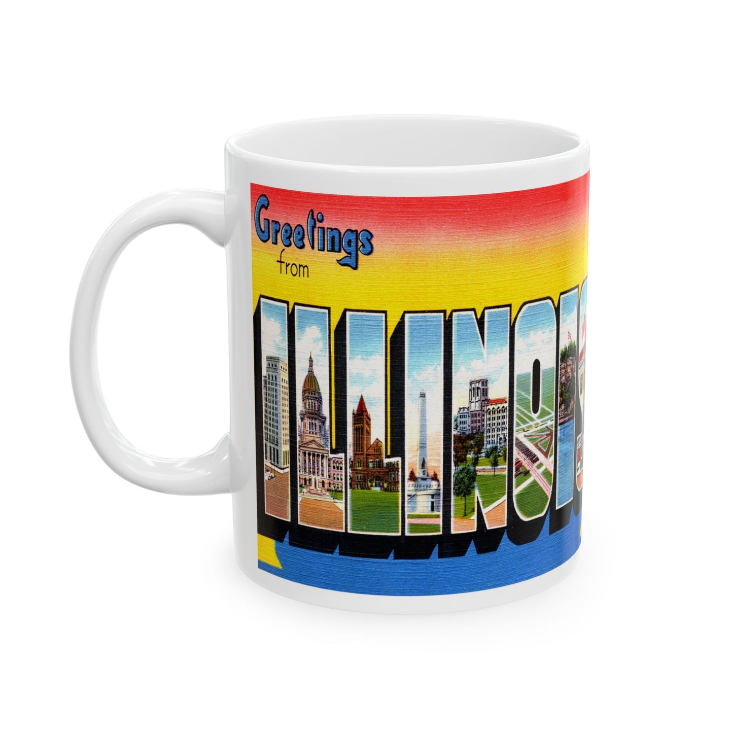 Memebly Retro Greetings from Illinois Coffee Mug