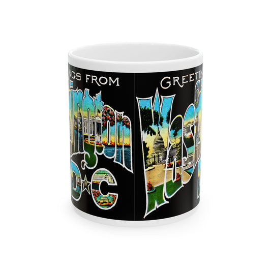 Memebly Scenic Vintage Greetings from Washington DC Coffee Mug