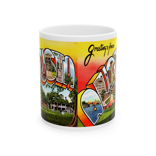 Memebly Sunset Vintage Greetings from Agusta GA Coffee Mug