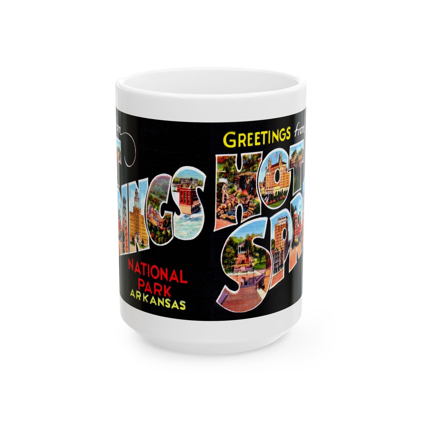 Memebly Vintage Greetings from Hot Springs AR Coffee Mug