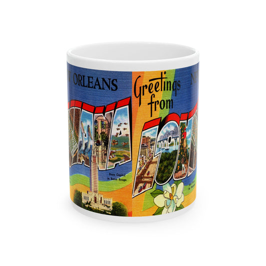 Memebly  Vintage Buildings Greetings from New Orleans LA Louisiana Coffee Mug