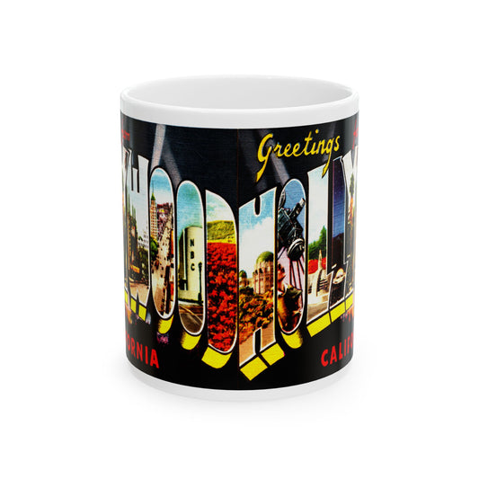 Memebly Vintage Greetings from Hollywood CA California Coffee Mug