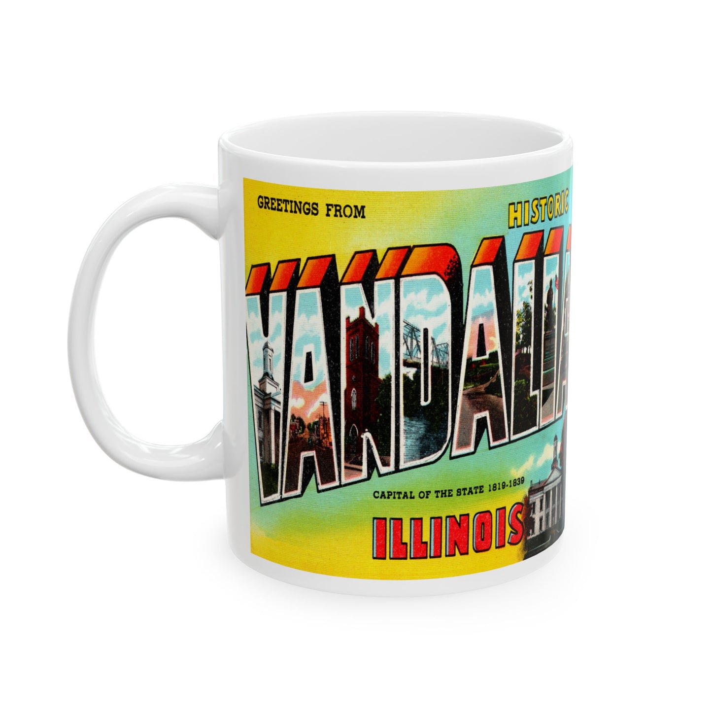 Memebly Vintage Greetings from Vandalia IL Coffee Mug