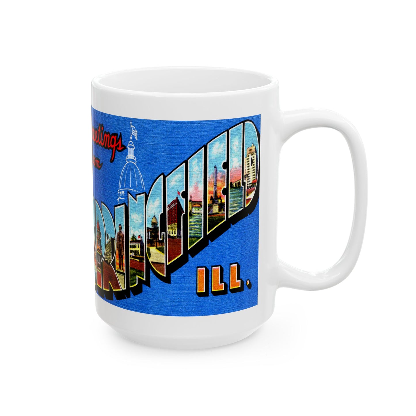 Memebly Retro Greetings from Springfield IL Coffee Mug