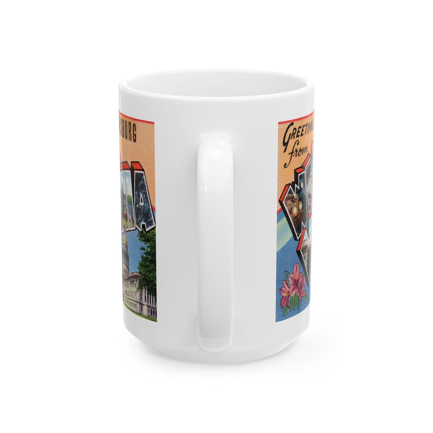 Memebly Vintage Greetings from Martinsburg WV West Virginia Coffee Mug