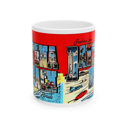 Memebly Vintage Greetings from Daytona Beach FL Florida Coffee Mug