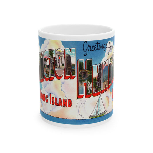 Memebly Vintage Greetings from Huntington Long Island NY New York Coffee Mug