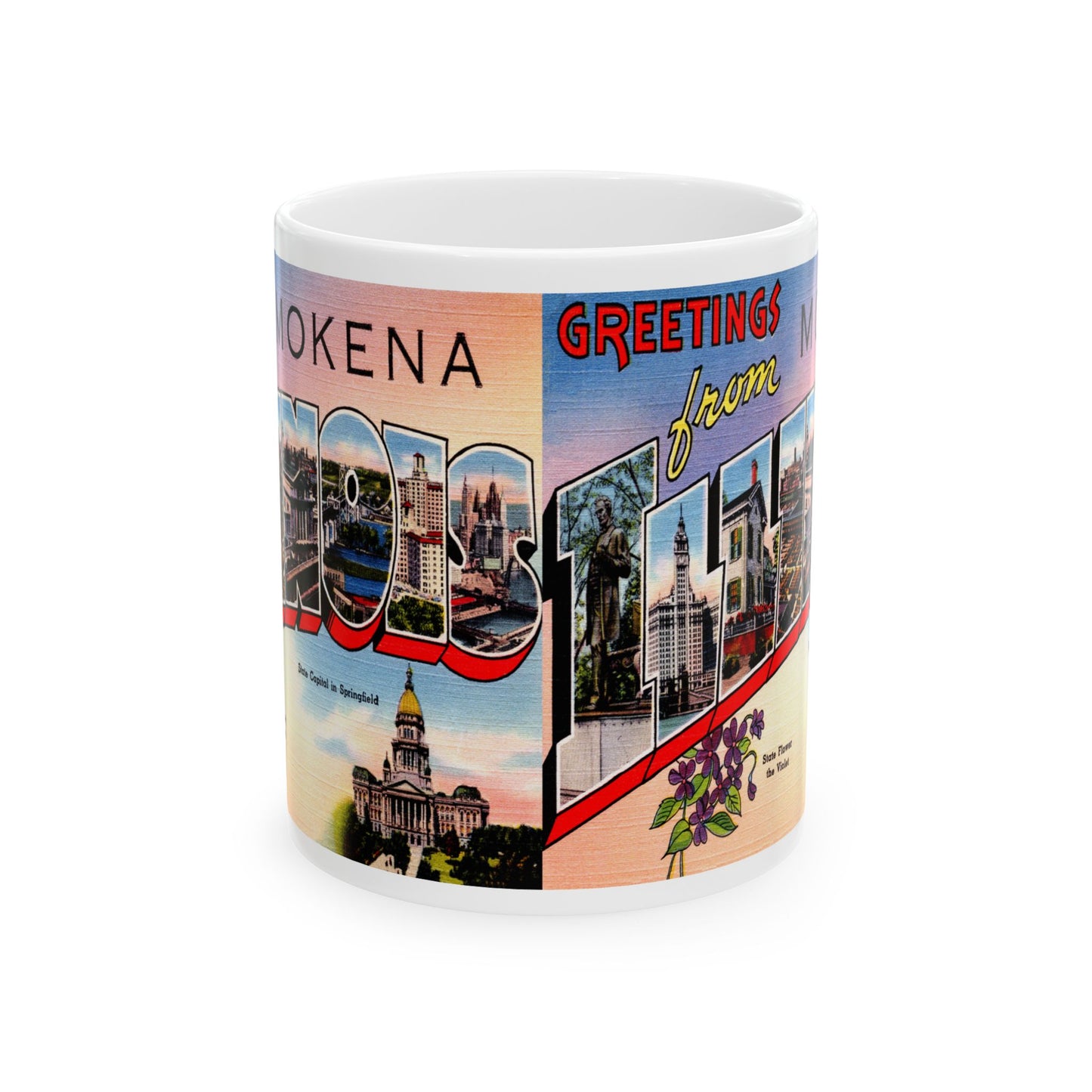 Memebly Vintage Greetings from Mokena IL Coffee Mug