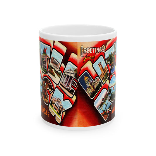 Memebly Colorful Greetings from Little Rock AR Coffee Mug