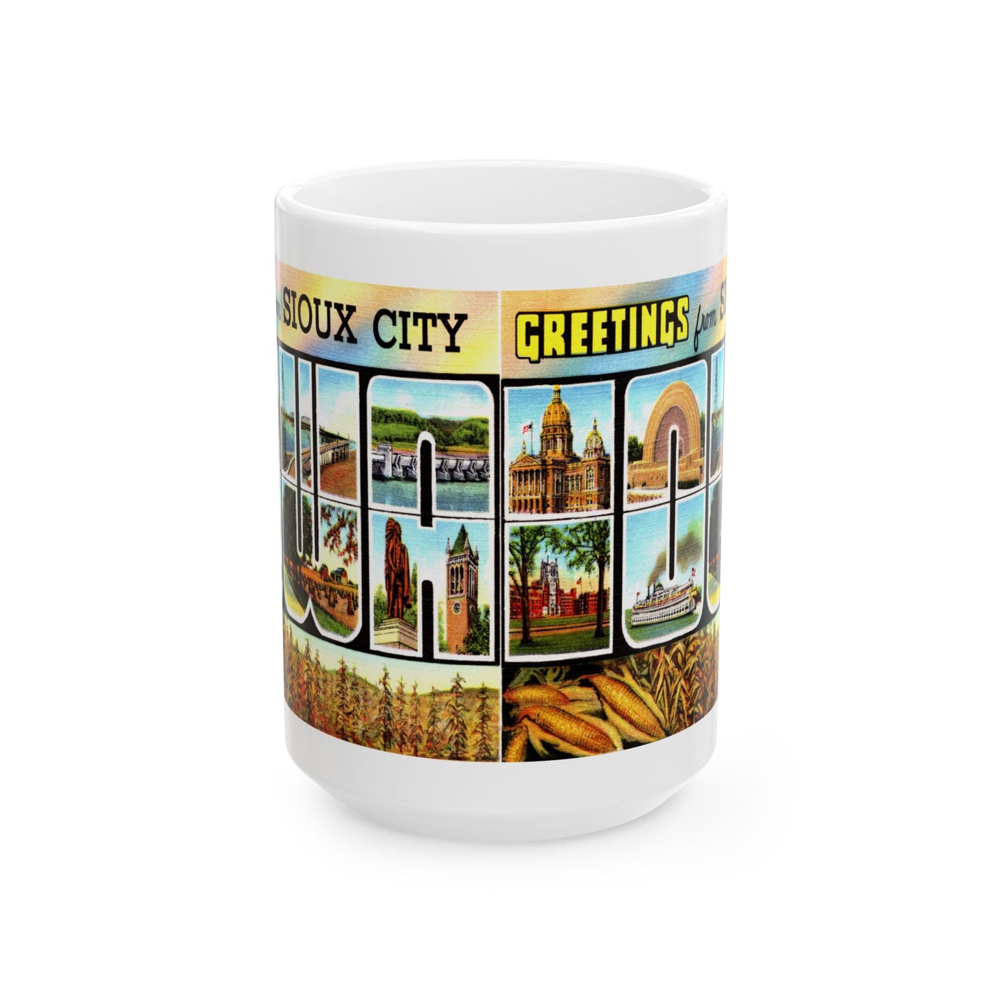 Memebly Retro Greetings from Sioux City IA Coffee Mug