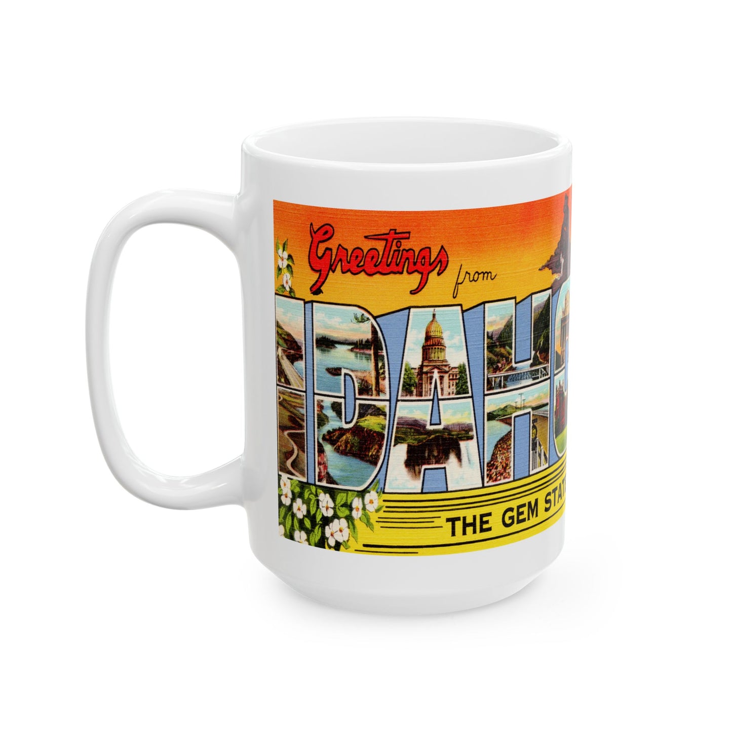 Memebly Scenic Vintage Greetings from Idaho Coffee Mug