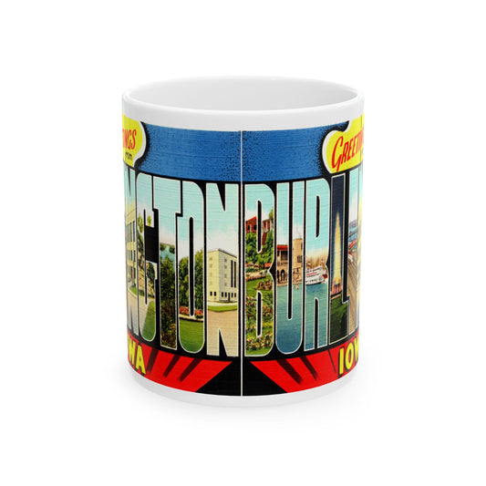 Memebly Vintage Greetings from Burlington IA Coffee Mug