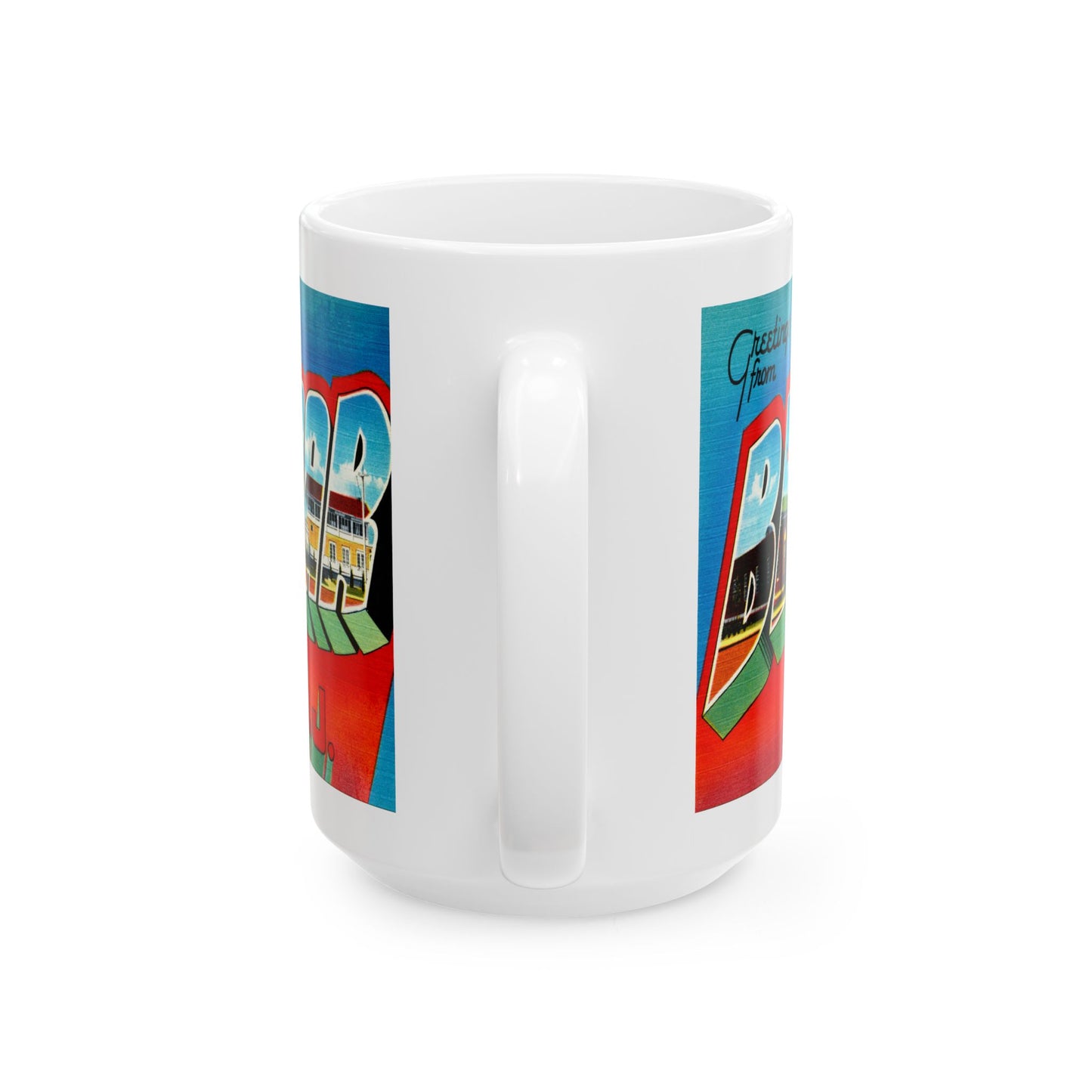 Memebly Vintage Greetings from Belmar NJ New Jersey Coffee Mug