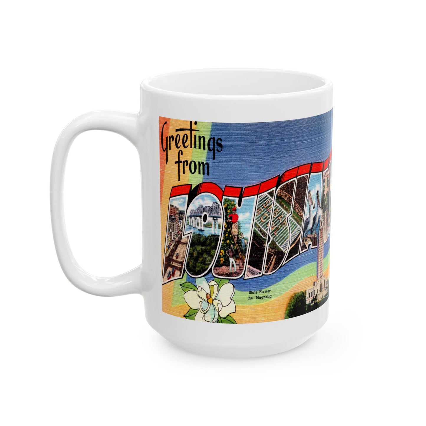 Memebly Retro Greetings from Louisiana LA Coffee Mug