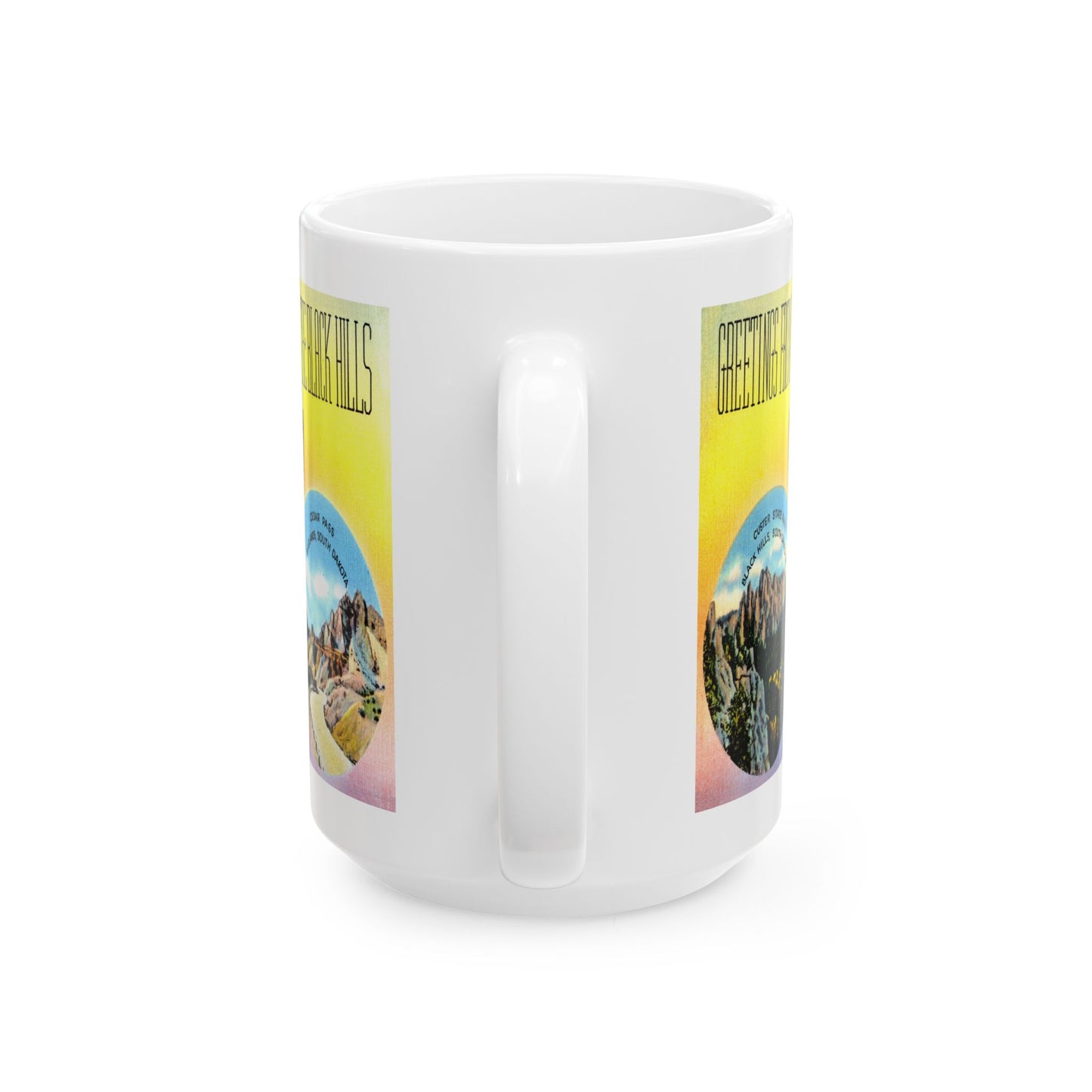 Memebly Scenic Vintage Greetings from Black Hills South Dakota Coffee Mug