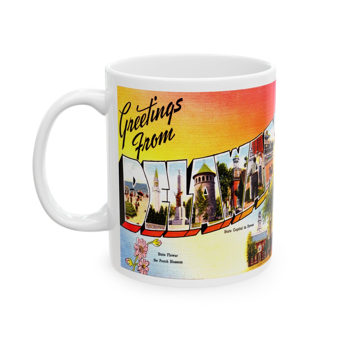 Memebly Vintage Greetings Delaware DE Coffee Mug