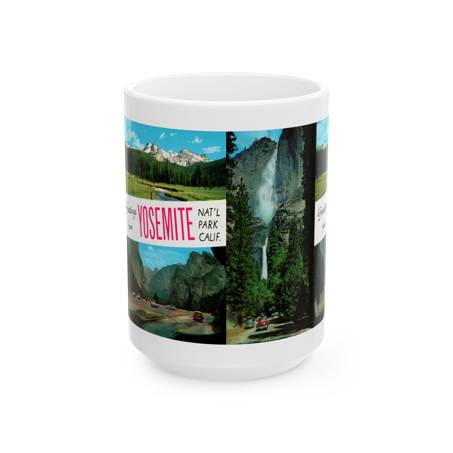 Memebly Retro Greetings from Yosemite California Coffee Mug