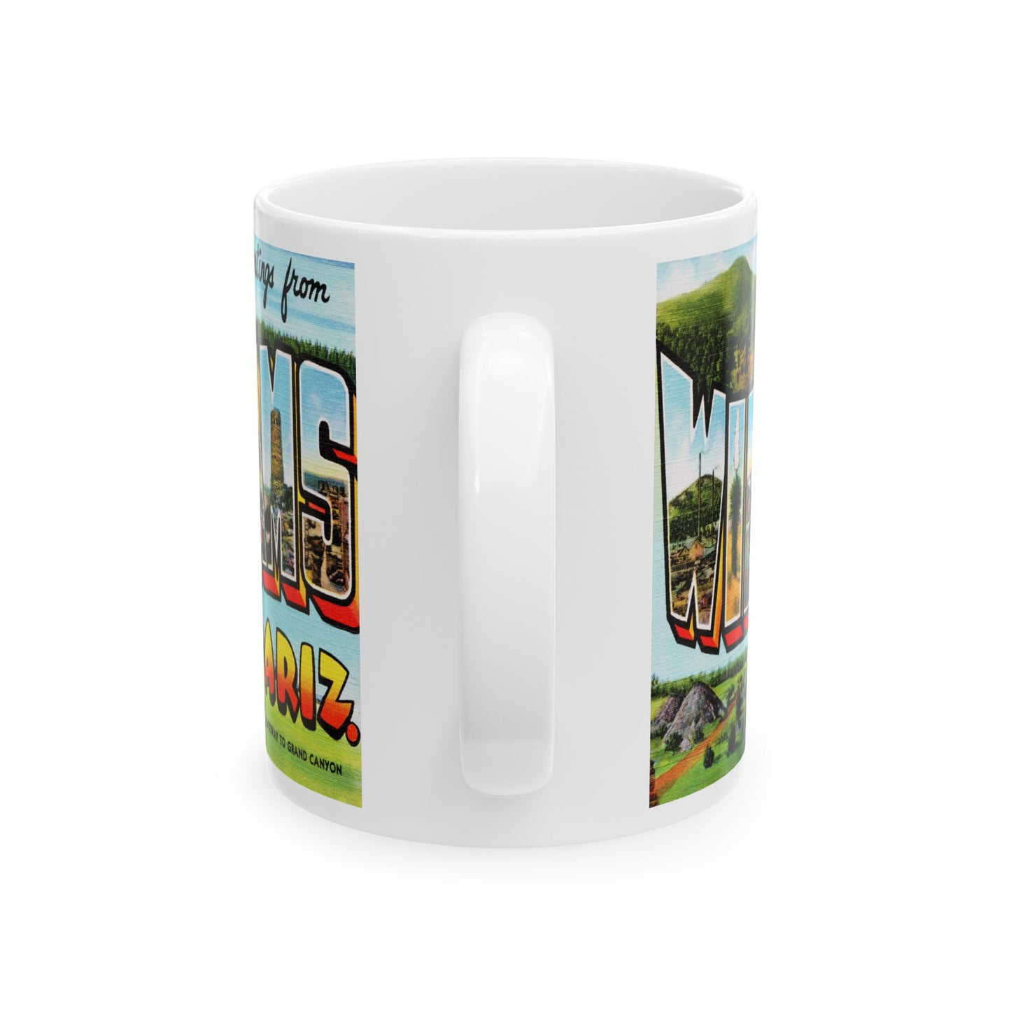 Memebly Vintage Greetings from Williams AZ Arizona Coffee Mug