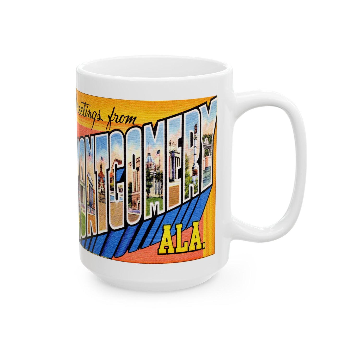 Memebly Vintage Greetings from Montgomery AL Coffee Mug