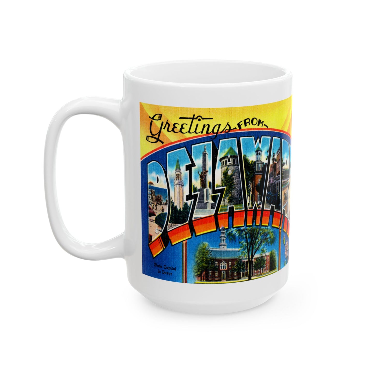 Memebly Vintage Greetings from Delaware DE Coffee Mug