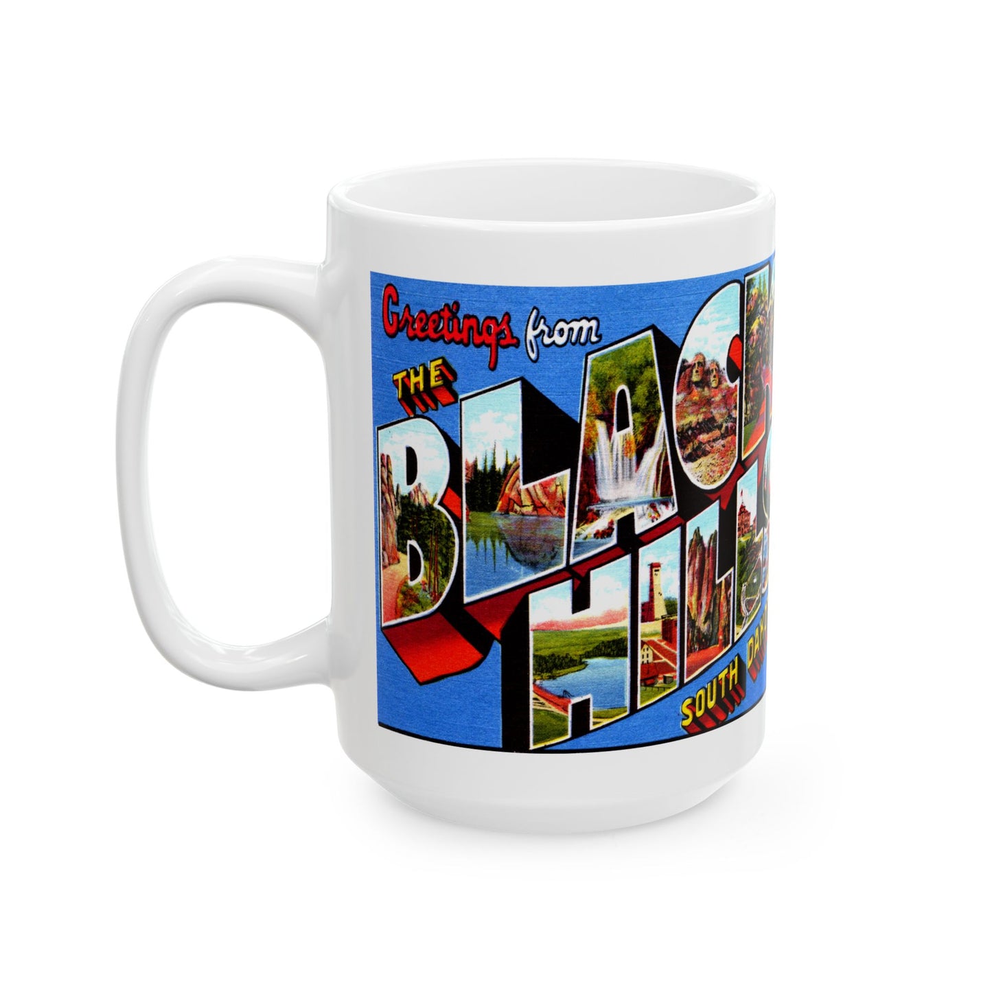 Memebly Vintage Greetings from Black Hills SD South Dakota Coffee Mug