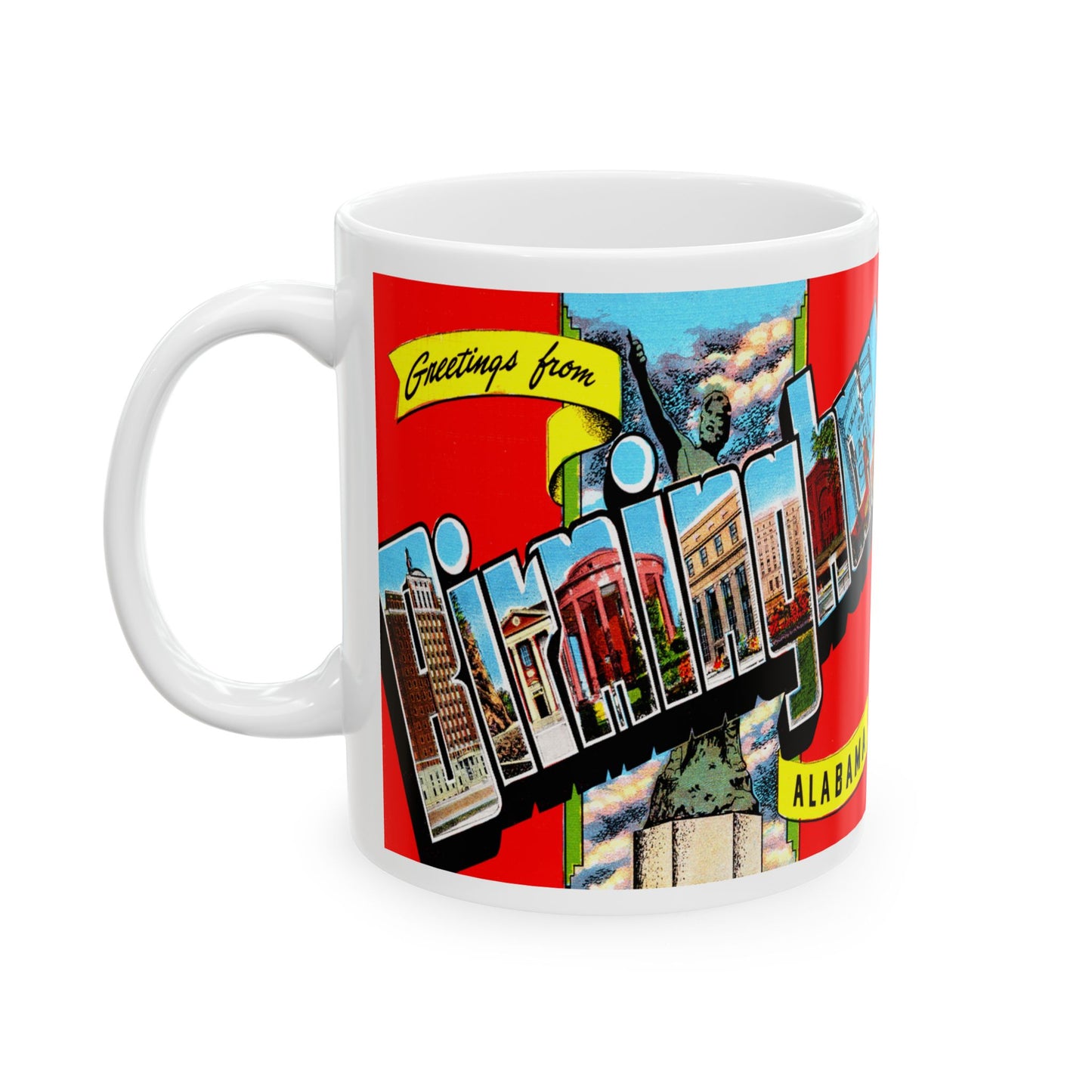 Memebly Colorful Greetings from Birmingham AL Coffee Mug